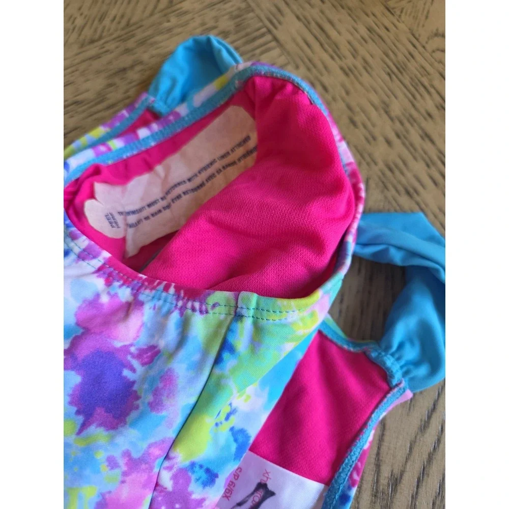 xhilaration Swimsuit Girls Kids Size Small Size 6 6X Tye Dye New One Piece